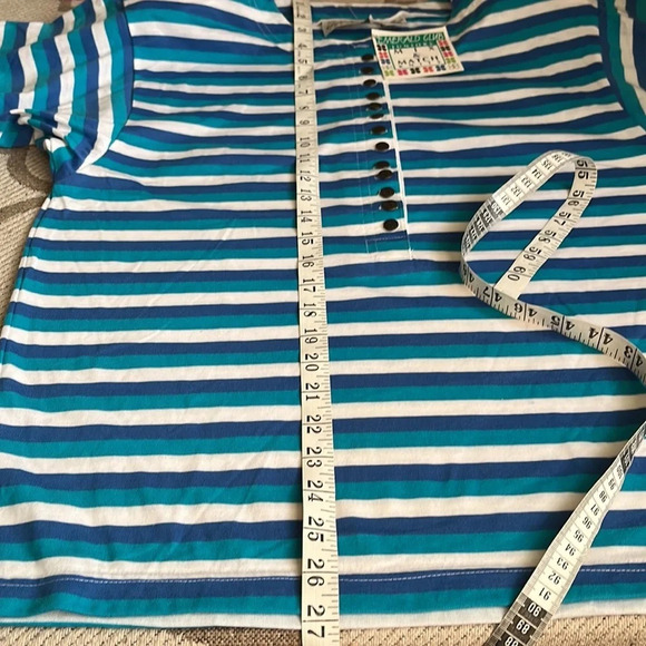 Vintage Emerald Club Juniors shoulder pads striped T-shirt - Picture 9 of 14